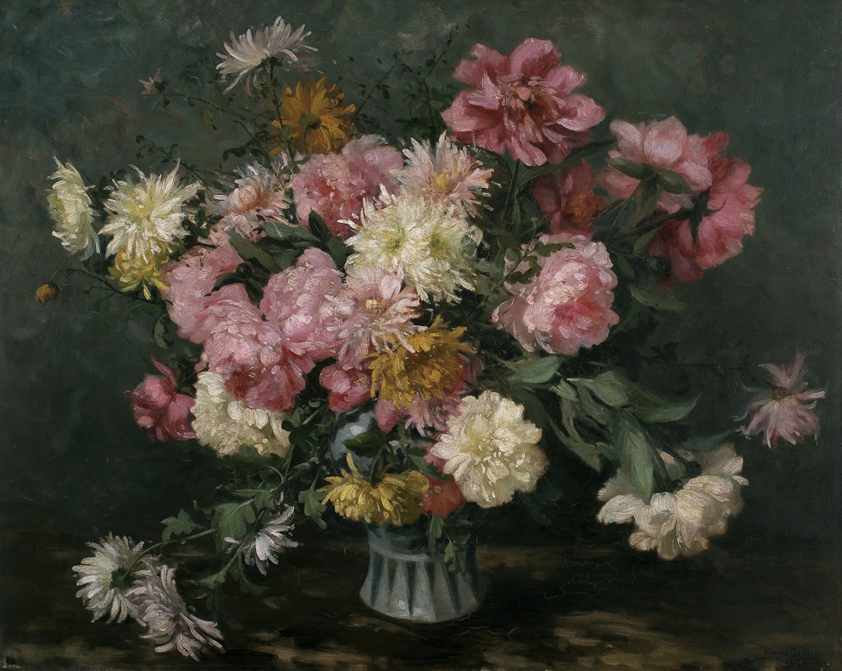 Chrysanthemums and Peonies 1895