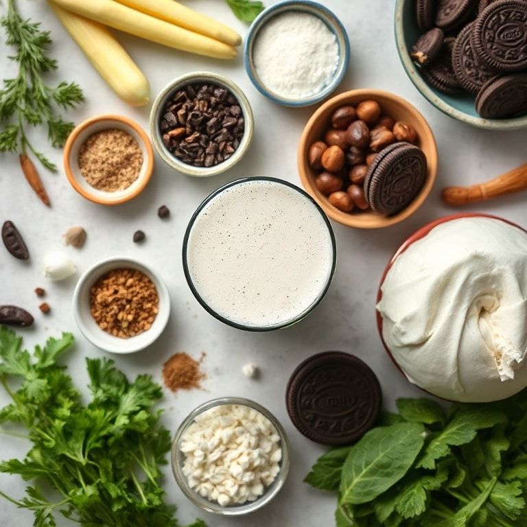 Ingredients for Creamy Oreo Milkshake Recipe Easy to Make at Home – Sweet & Velvety Delight