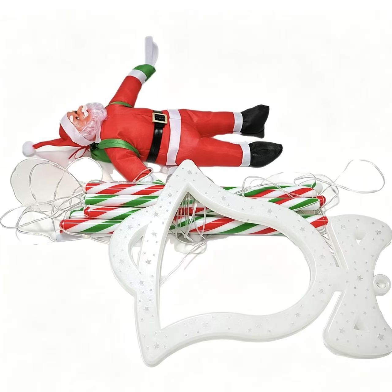LED Christmas Ladder String Light with Santa