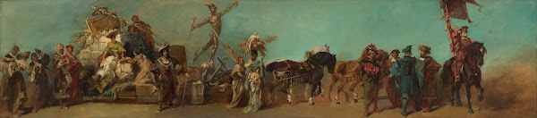 Entwurf zum Festzug 1879  Die Genossenschaft der Großhändler 1879