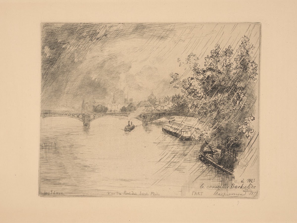 Vue du pont des Saints PeresView of the bridge of the Holy Fathers 1877