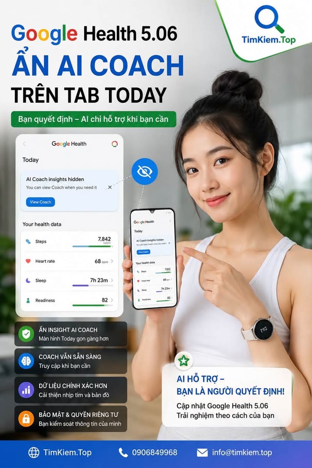 Google Health permet enfin de masquer AI Coach de l'écran Aujourd'hui

#GoogleSanté...