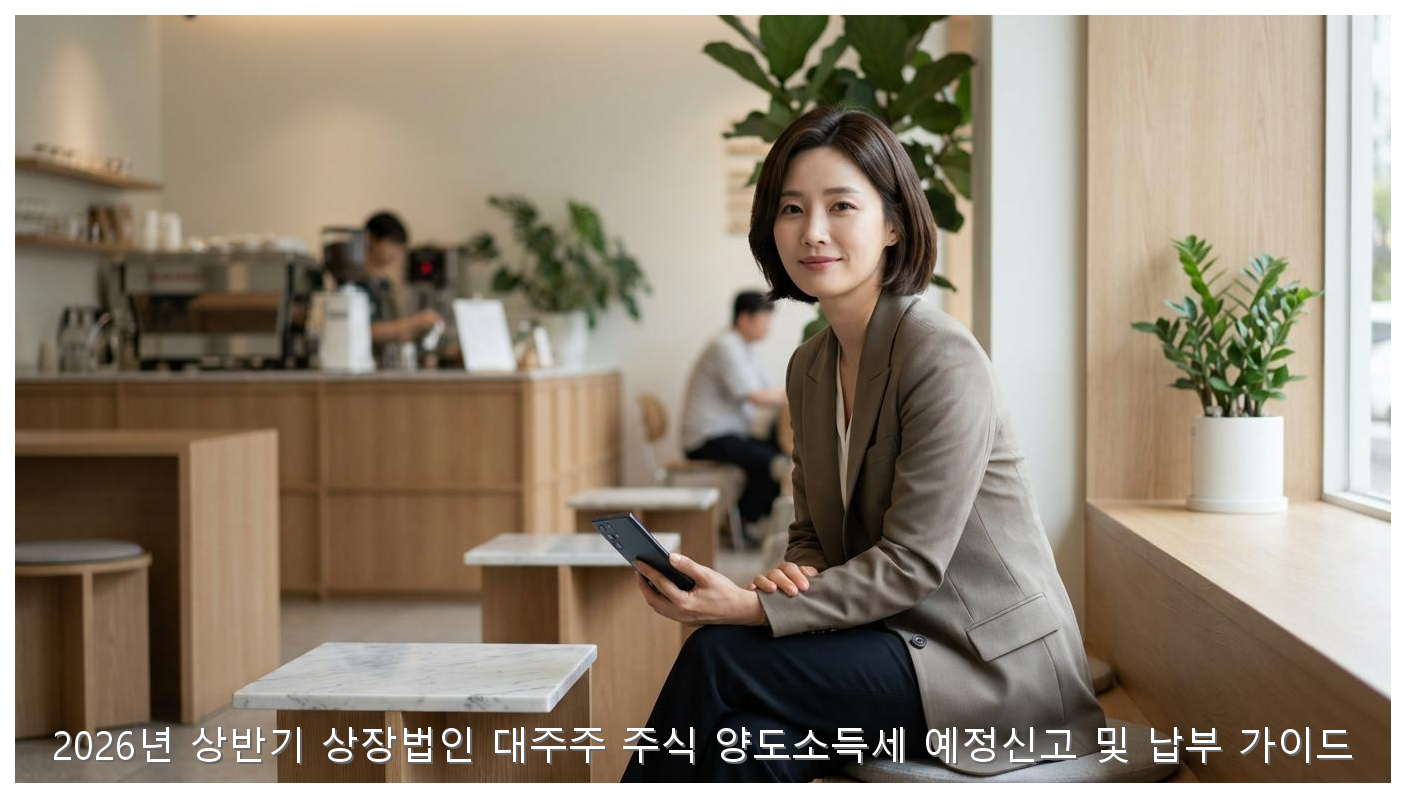 2026년 상반기 상장법인 대주주 주식 양도소득세 예정신고 및 납부 가이드 핵심 안내 및 분석 인포그래픽 (6)