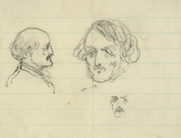 Three bust portraits including Benjamin Butler 1860 1865