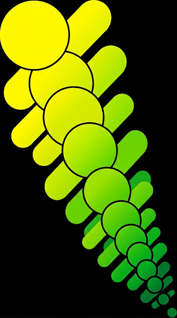 Minimalist Abstract Yellow and Green Gradient Diagonal Shapes - Free mobile Wallpaper