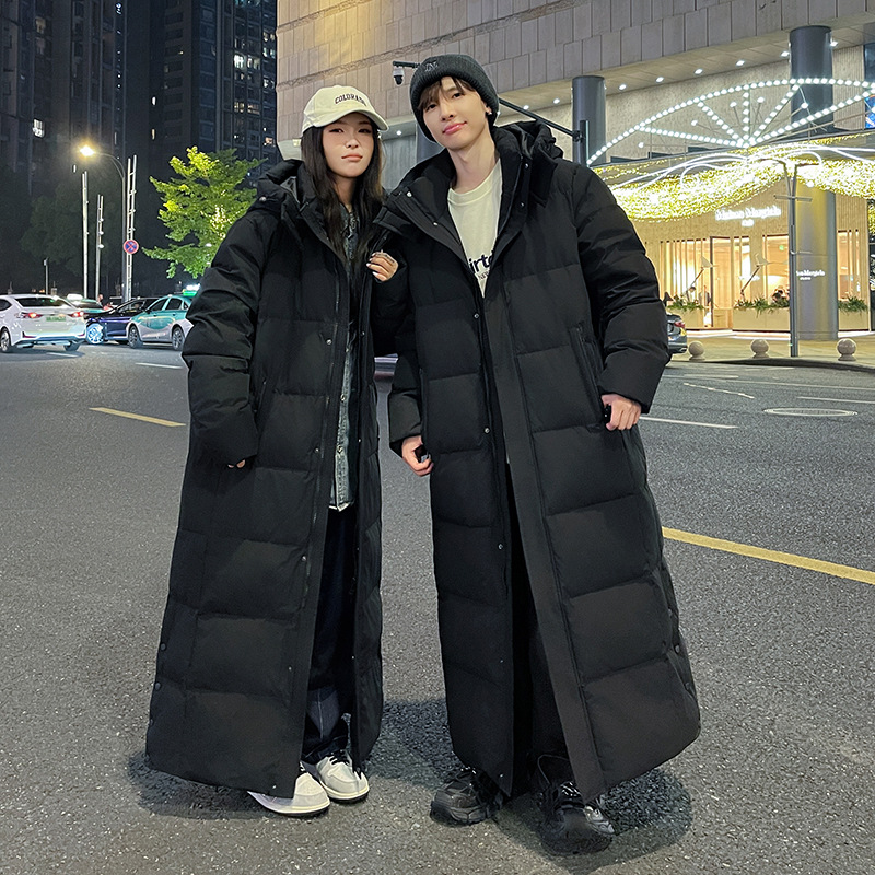 Long Unisex Down Coat, Ankle Length