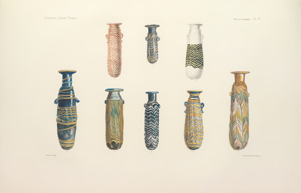 Collection Julien Greau Verrerie antique emaillerie et poterie appartenant a M J