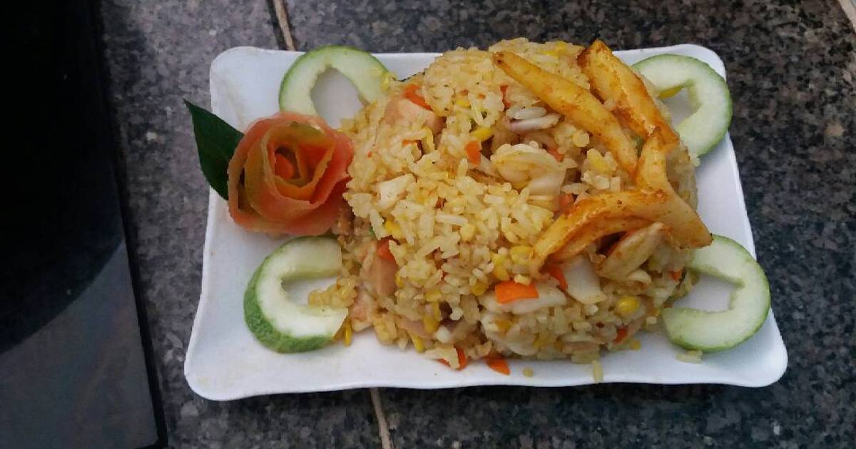 Cơm chiên mực