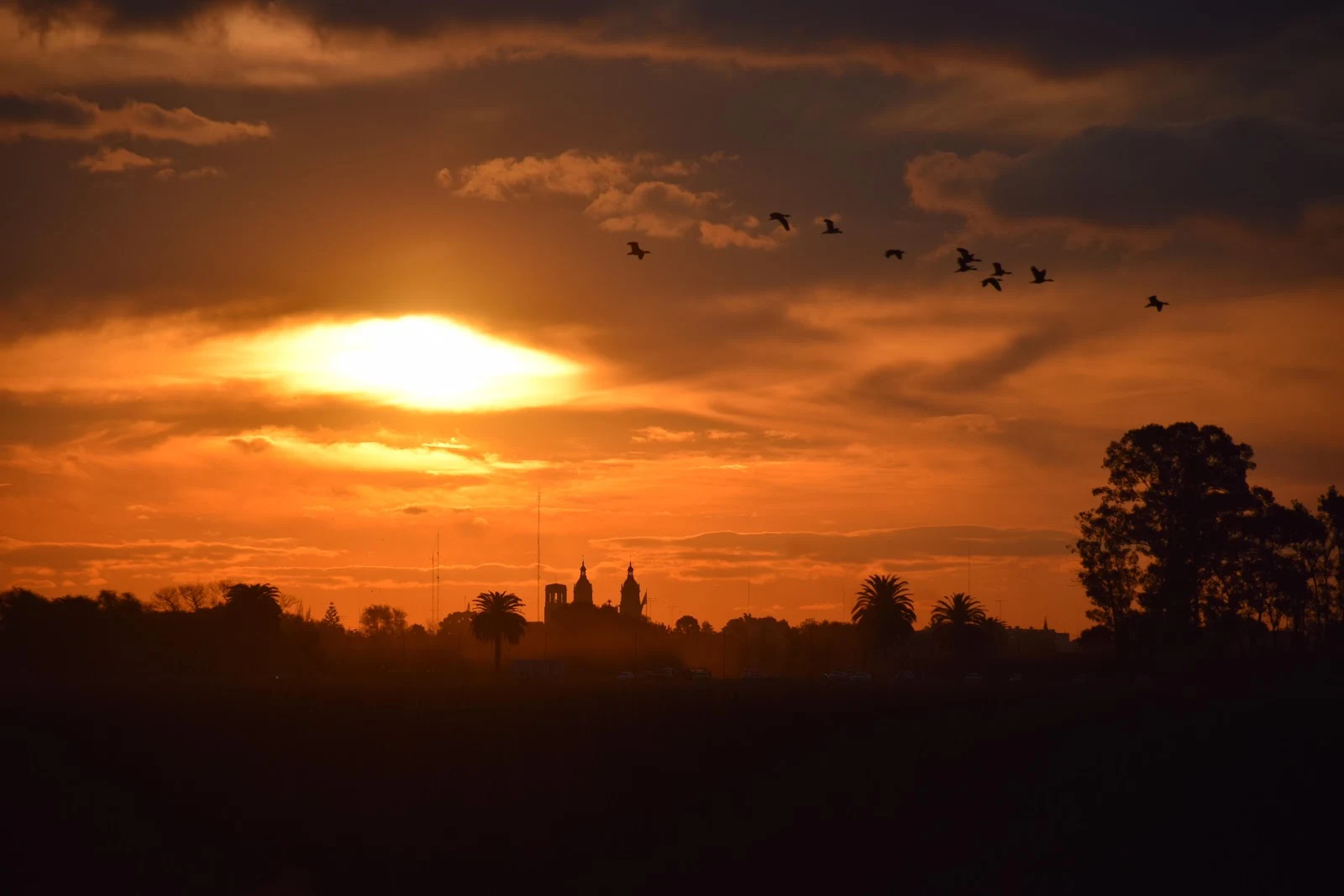 Golden Sunset Over City Silhouette - Landscape Photography 5K Wallpaper (6000x4000)