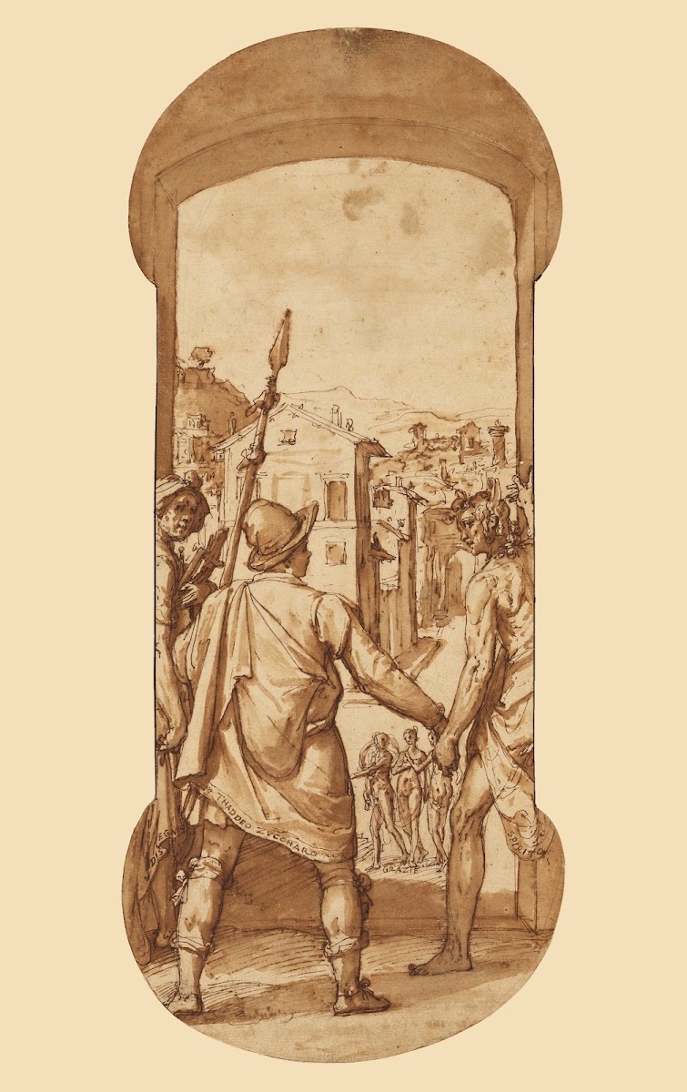 Taddeo Returns to Rome Escorted by Drawing and Spirit toward the Three Graces 15