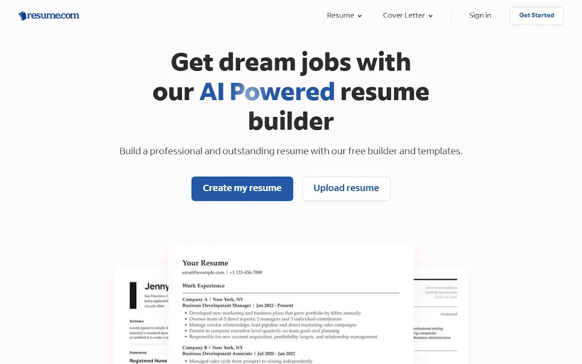 Captura de Resume Generator