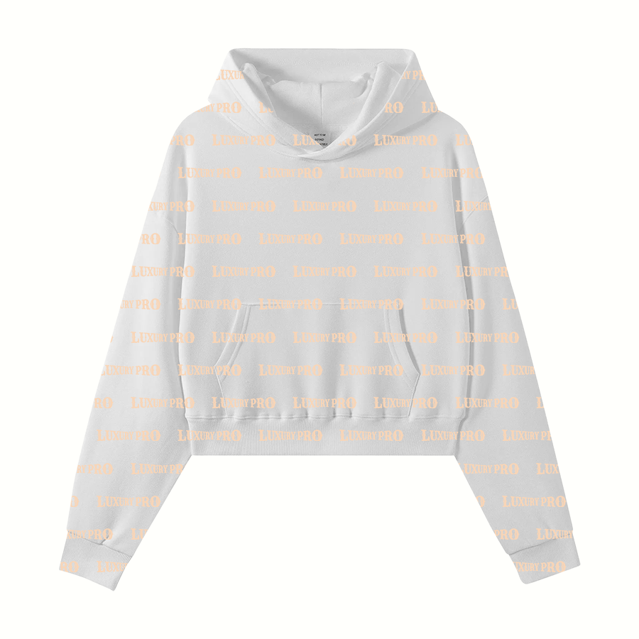 AOP Front and back pocket cropped sweatshirt