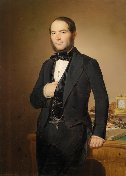 Bildnis eines Herrn vor Schreibkommode 1854