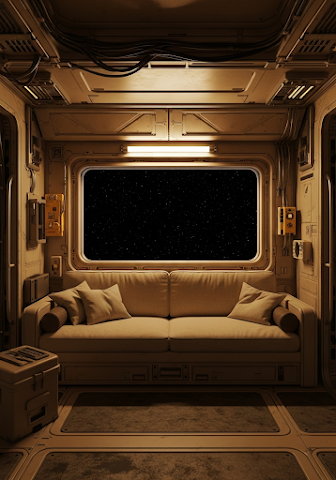 Cozy Sci-Fi Spaceship Interior