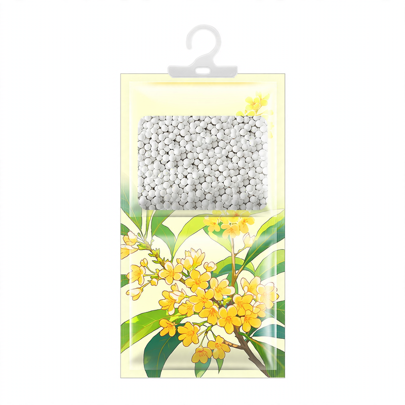 Hanging moisture absorber bag for closets