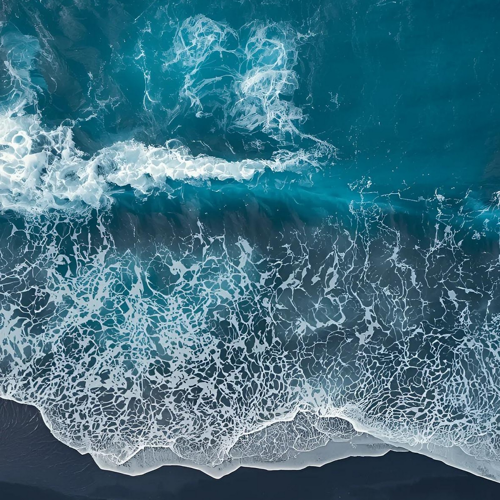 Download Aerial View Of Black Sand Beach Full HD iPhone