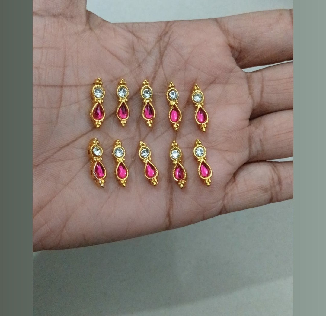 Round Drop White Pink New-P45-pack of 10