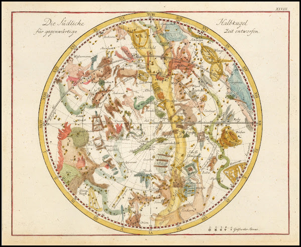 Die Südliche Halbkugel für gegenwärtige Zeit entworfen 1805