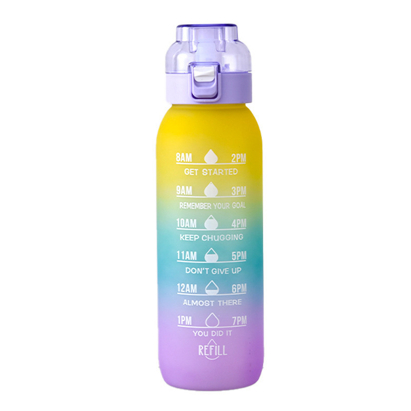 Tritan drinking bottle with flavor ring, 1000 ml, with straw
