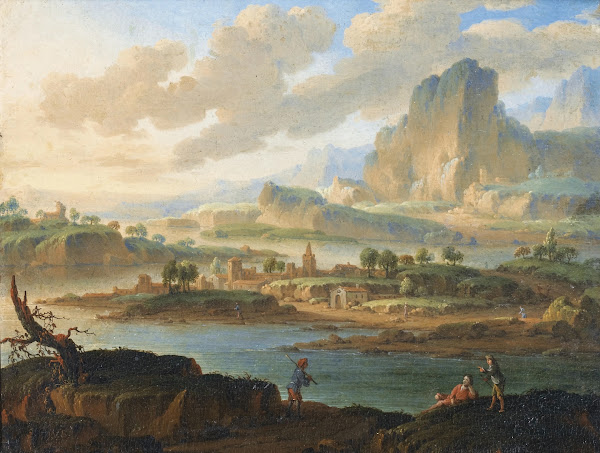 Paysage au soleil couchant