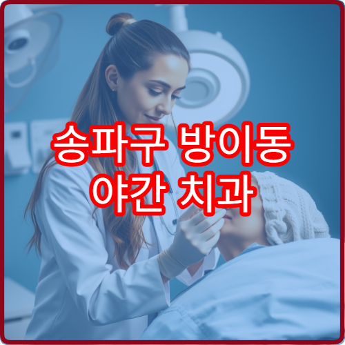 송파구 방이동 야간 치과 진료 가능한 병원 응급 치과 진료 안내