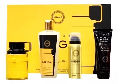 ESTUCHE ARMAF ODYSSEY MEGA HOMBRE 4PZS 100ML EDP + GEL DE BAÑO + DESODORANTE + SHANMPOO