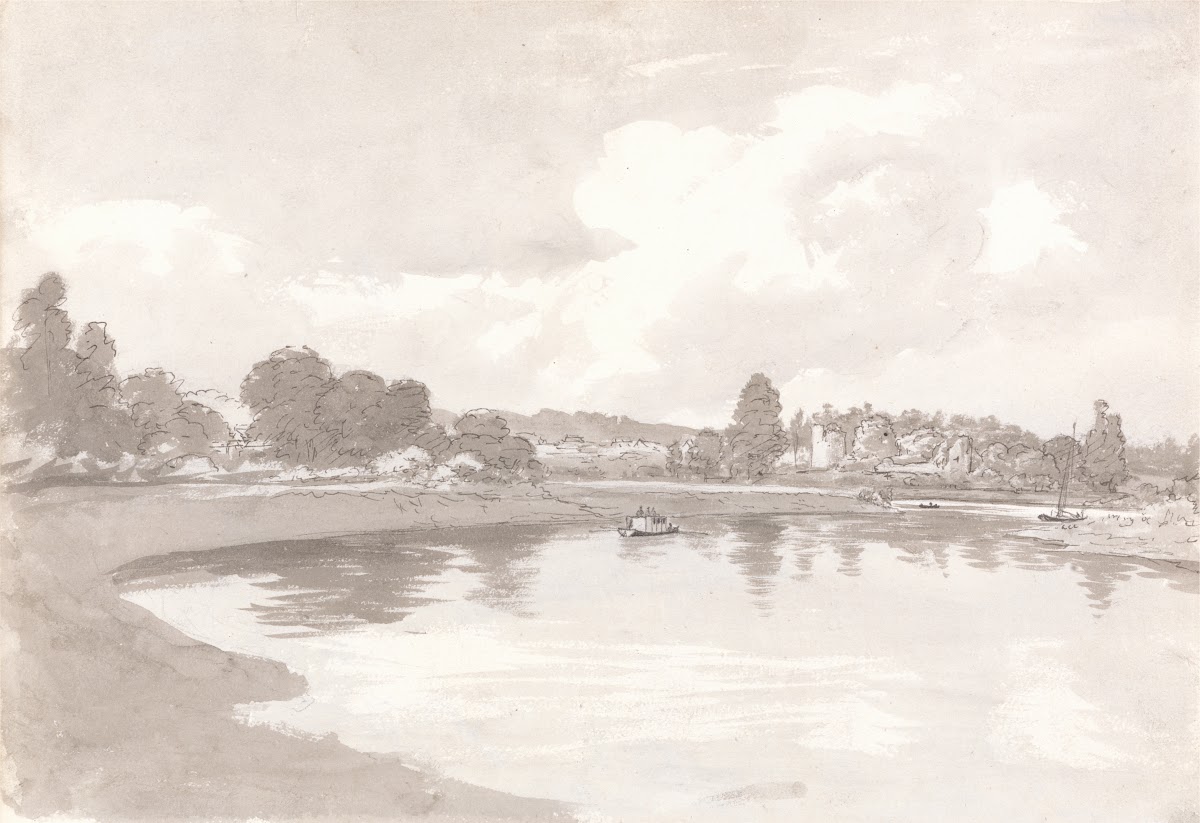 On the River Wye with Wilton Castle Ruins on a Bend in the River after 1794