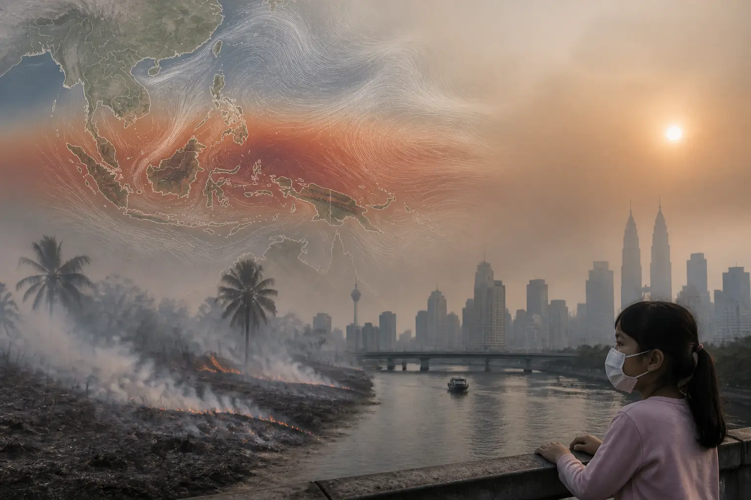 Editorial image for Toxic wildfire haze spreads across South East Asia as 'super' El Niño intensifies