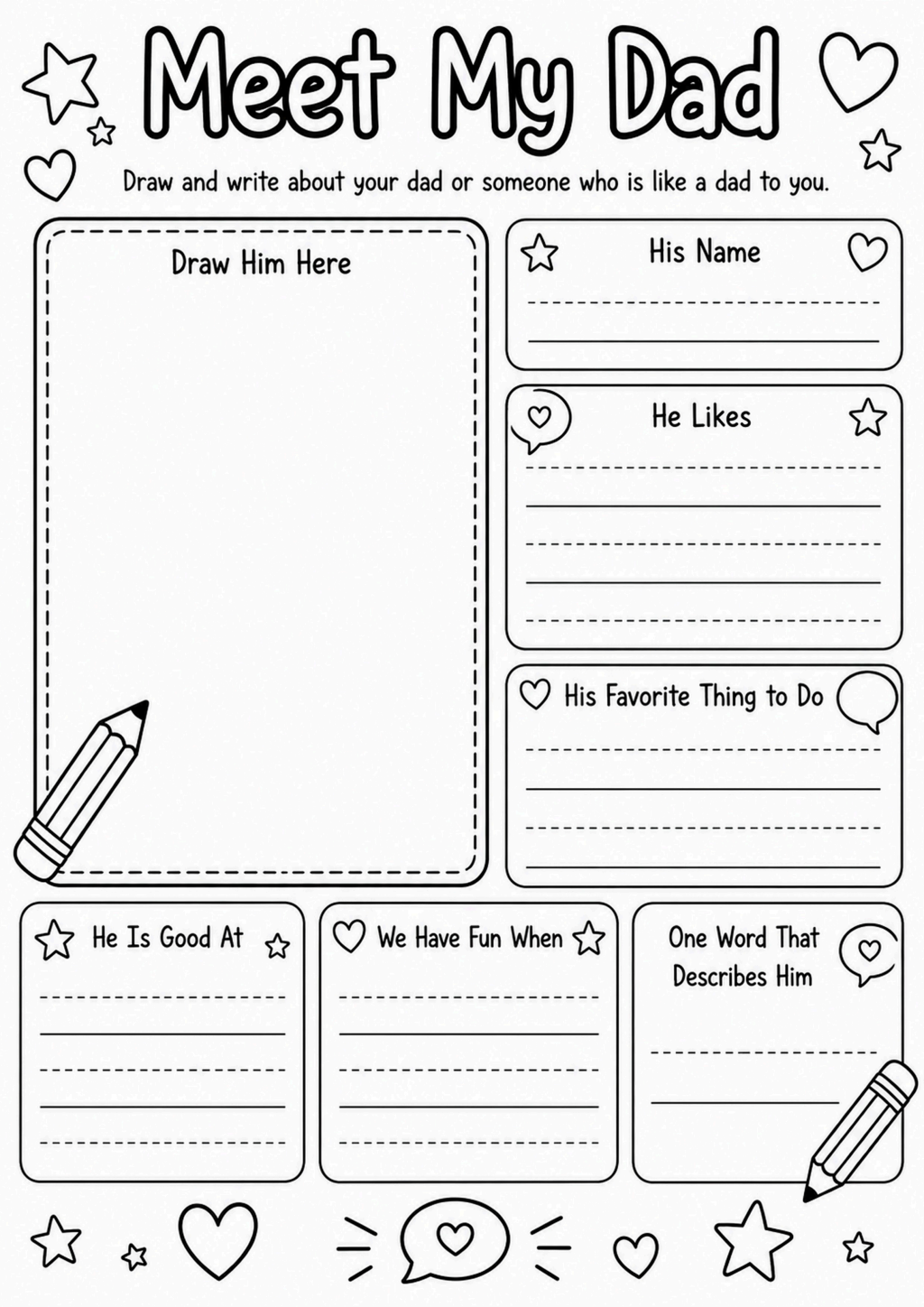 Meet My Dad Worksheet