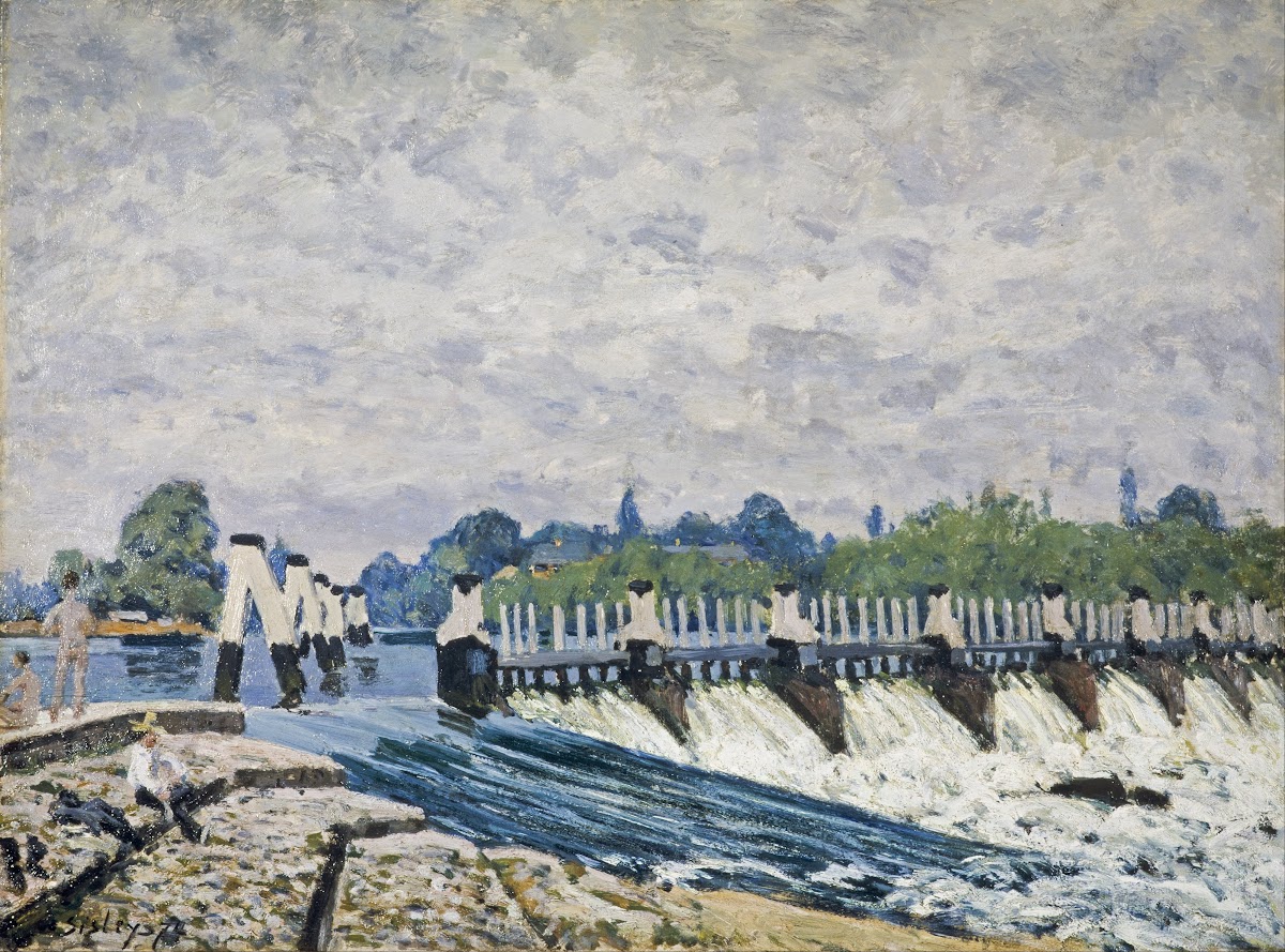 Molesey Weir Hampton Court 1874