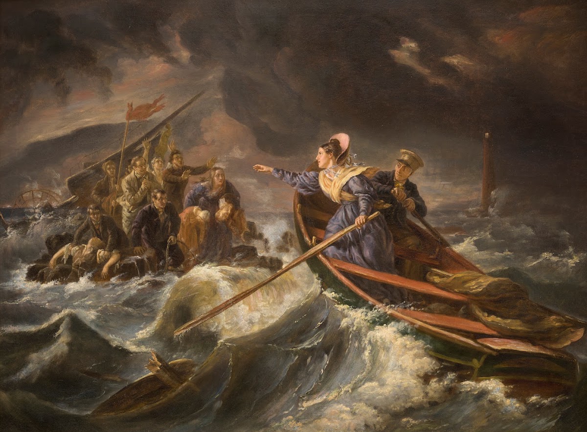 Grace Darling And Her Father Rescuing Survivors From The Wreck Of The Forfarshir
