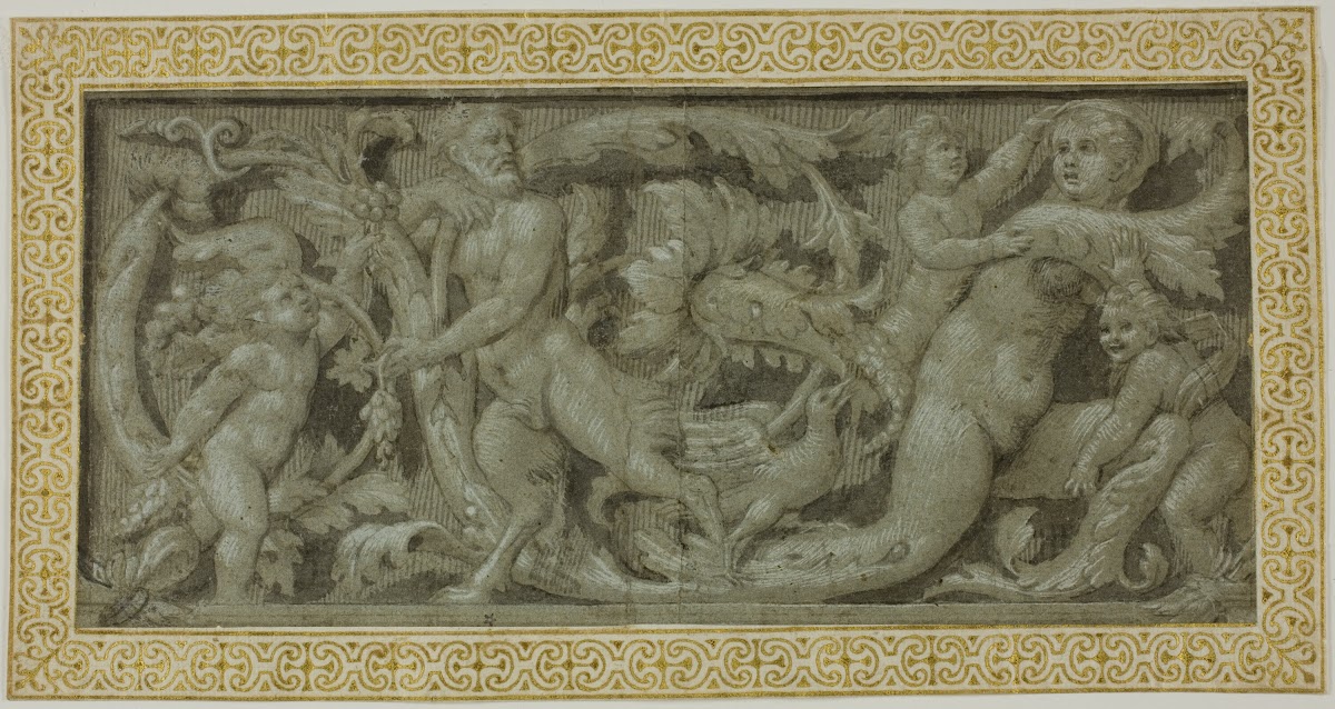 Frieze With Satyr Nymph And Putti 1503 39