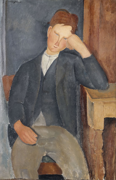 Tischstillleben mit blauem Krug 1923
