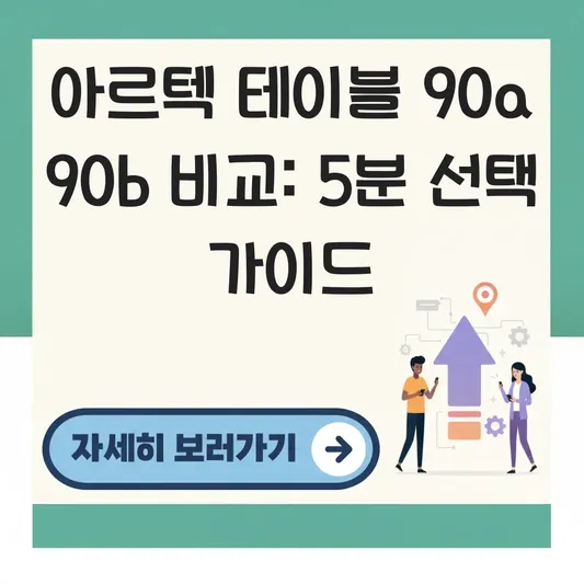 아르텍 테이블 90a 90b 비교