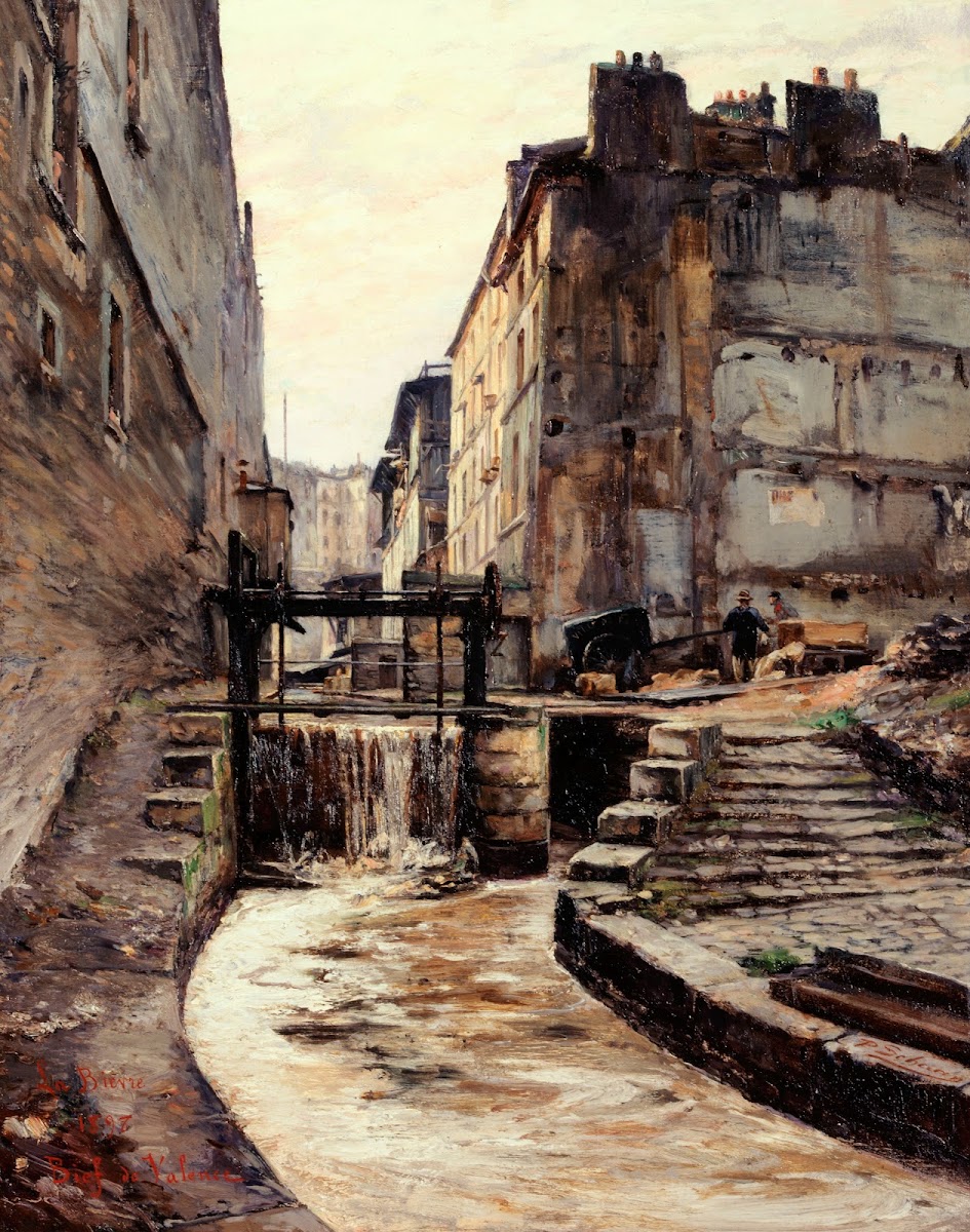 La Bièvre au bief de la rue de Valence 1897