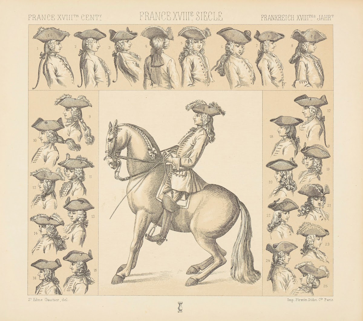 Chapeaux et perruques  le cheval de main 1876 1888