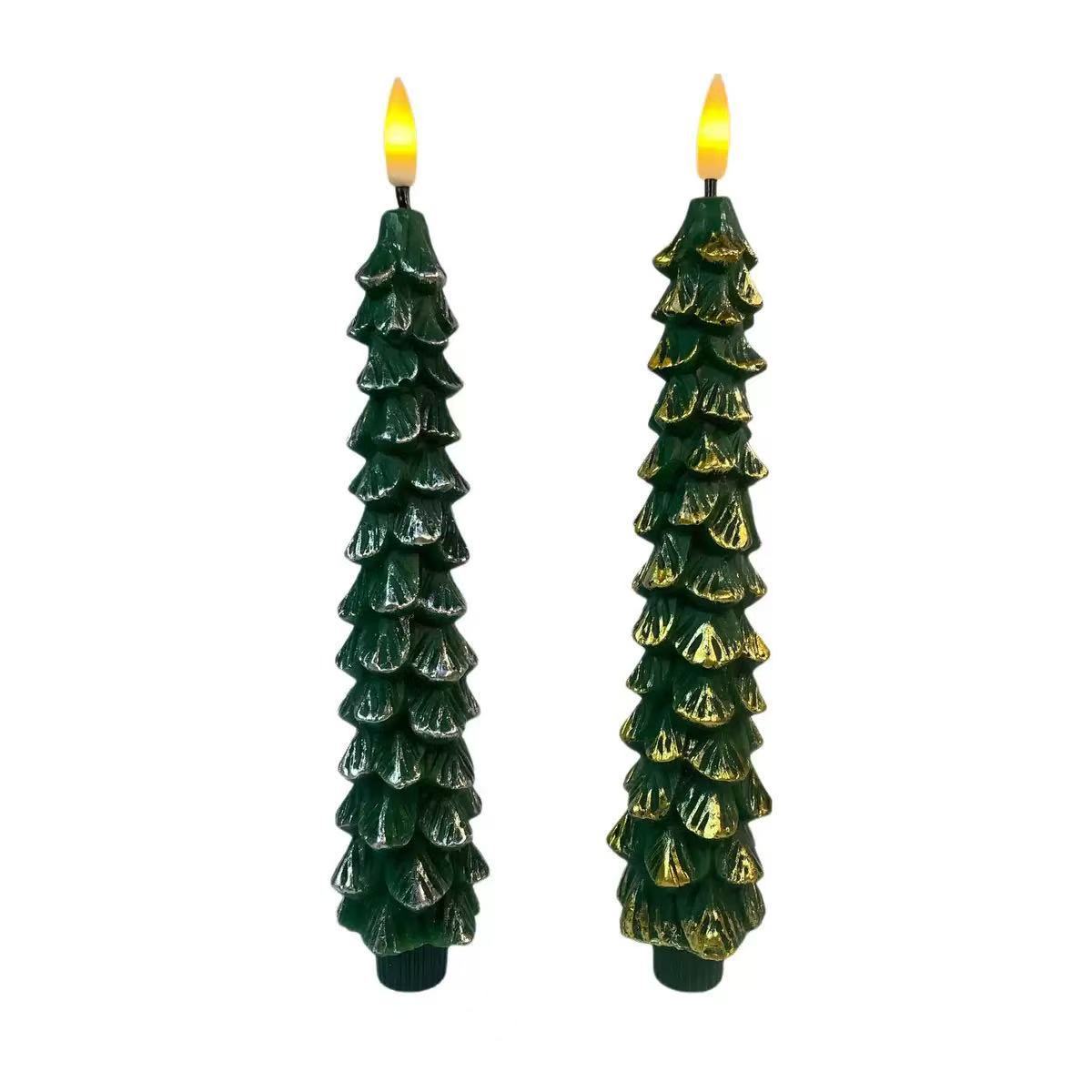 LED Christmas candle made of wax, 4.5 cm × 25 cm