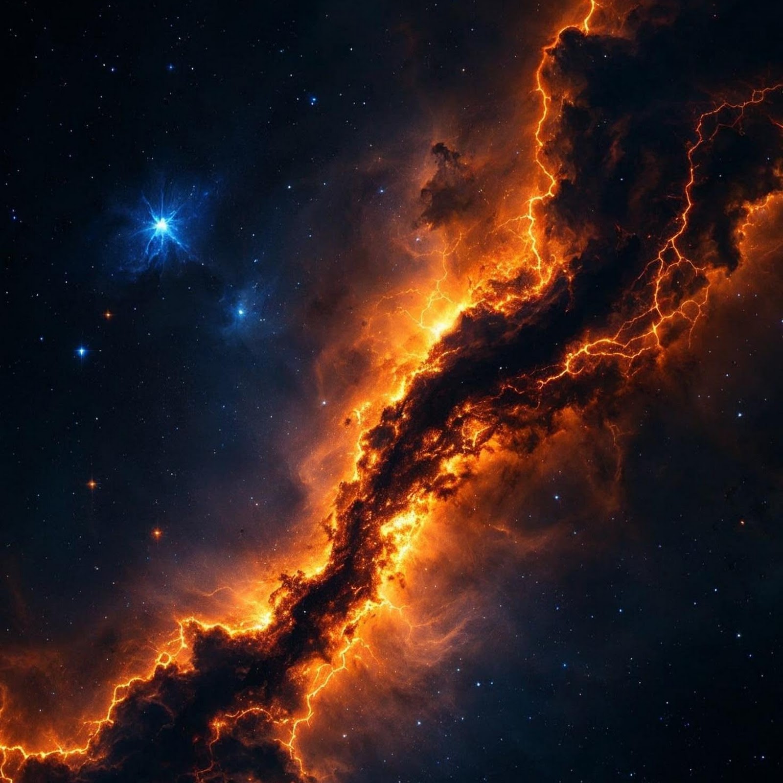 Download Cosmic Lightning Rift Nebula 2K iPhone