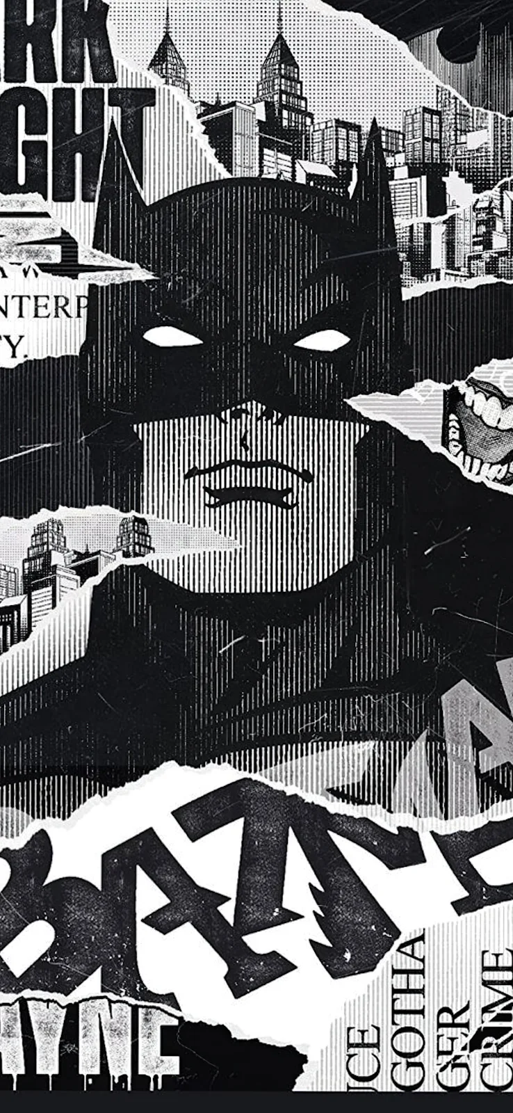 Batman, Comic Book Art, Superhero, Gotham City 2K iPhone Wallpaper Background (1572x3408)