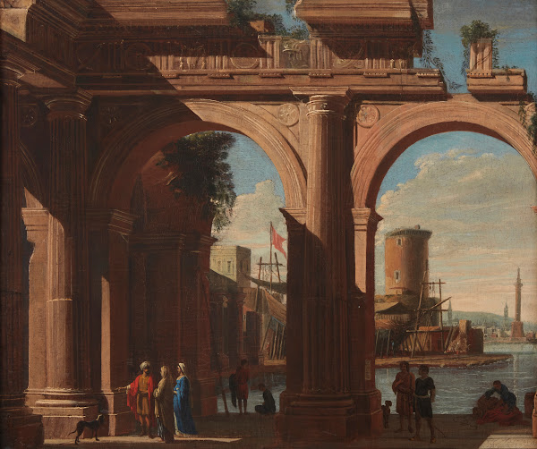 Doric Arcade With The Torre Di S Vincenzo 1660s
