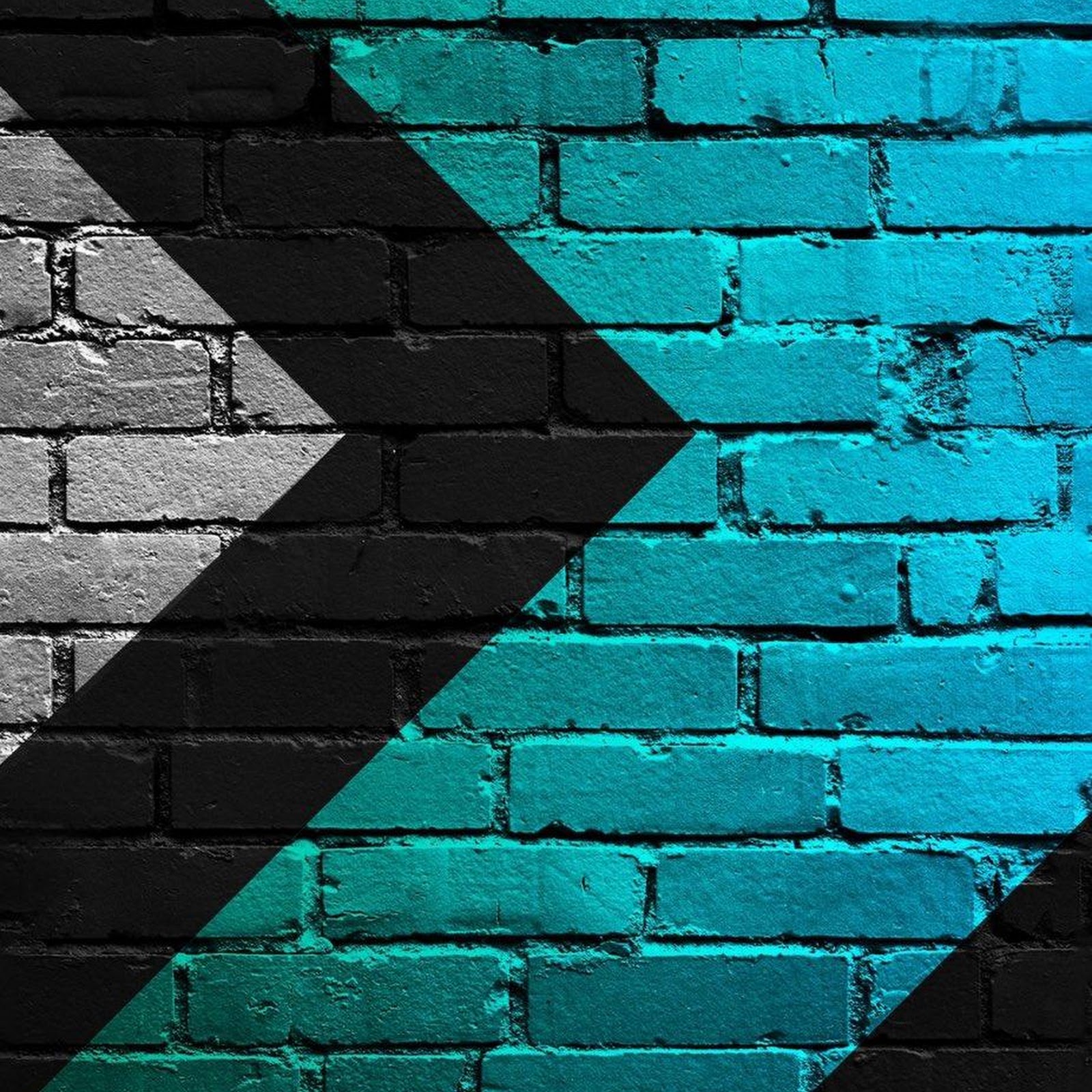 Download Teal and Black Brick Pattern iPhone