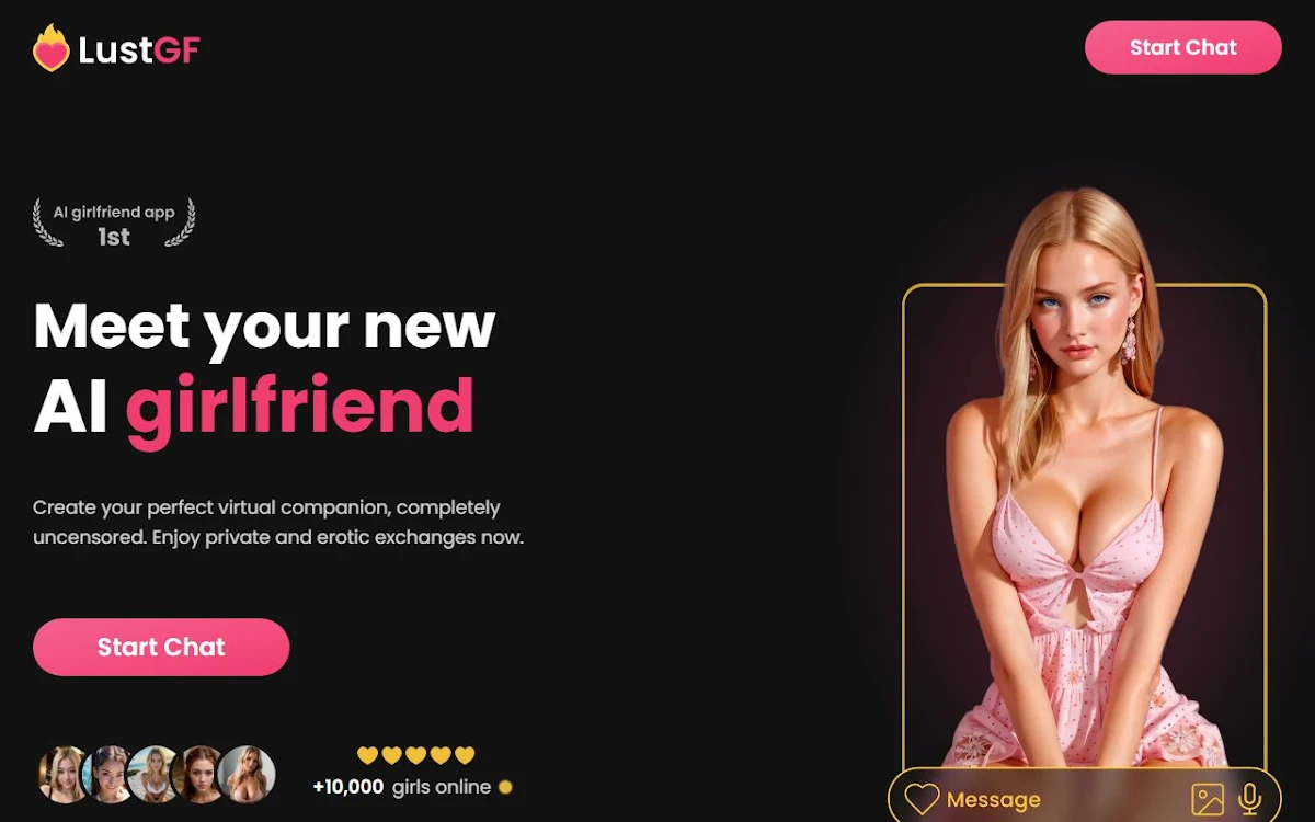 Captura de LustGF AI Girlfriend