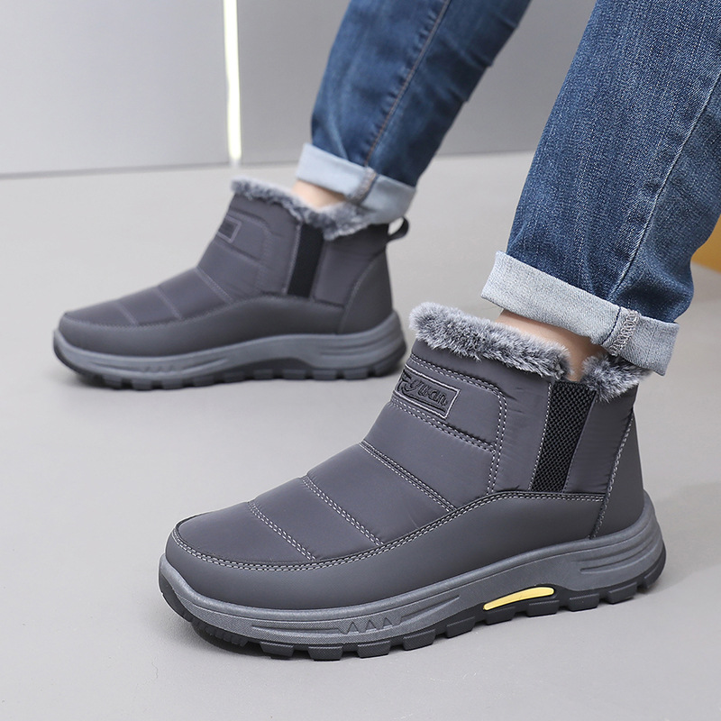 Insulated Men's Winter Boots, Mid-Height Shaft
