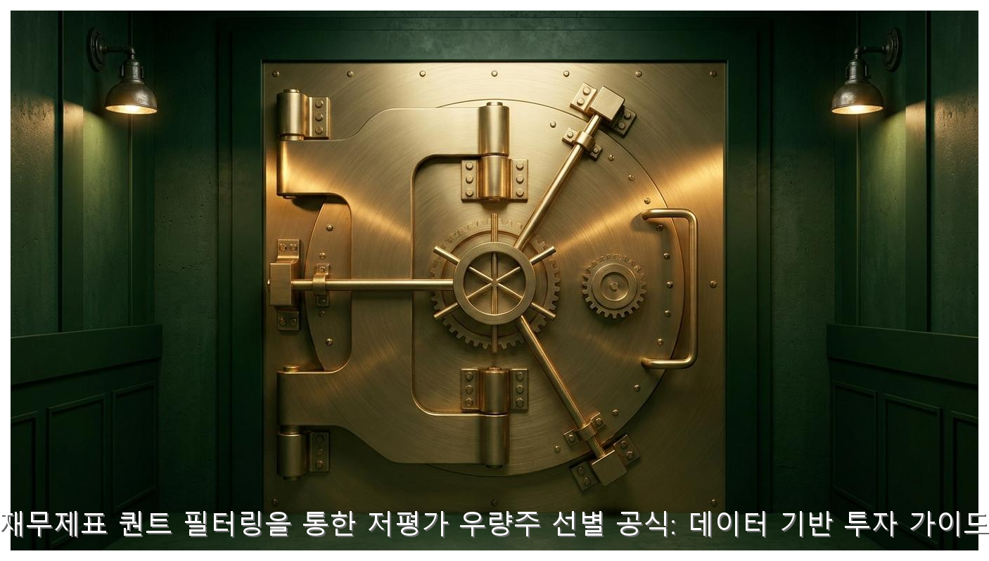 재무제표 퀀트 필터링을 통한 저평가 우량주 선별 공식: 데이터 기반 투자 가이드 핵심 안내 및 분석 인포그래픽 (5)