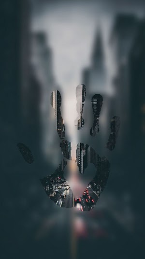 Hand Print On Window Picture