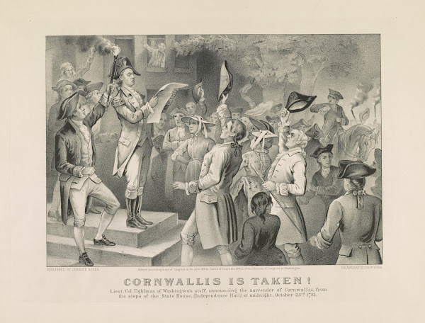 Cornwallis is taken Lieut Co Tighlman of Washingtons staff announcing the surren