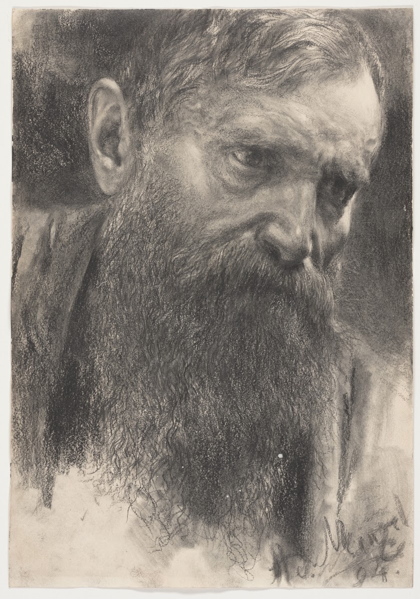 Head of a Bearded Man in Half Profile 1894