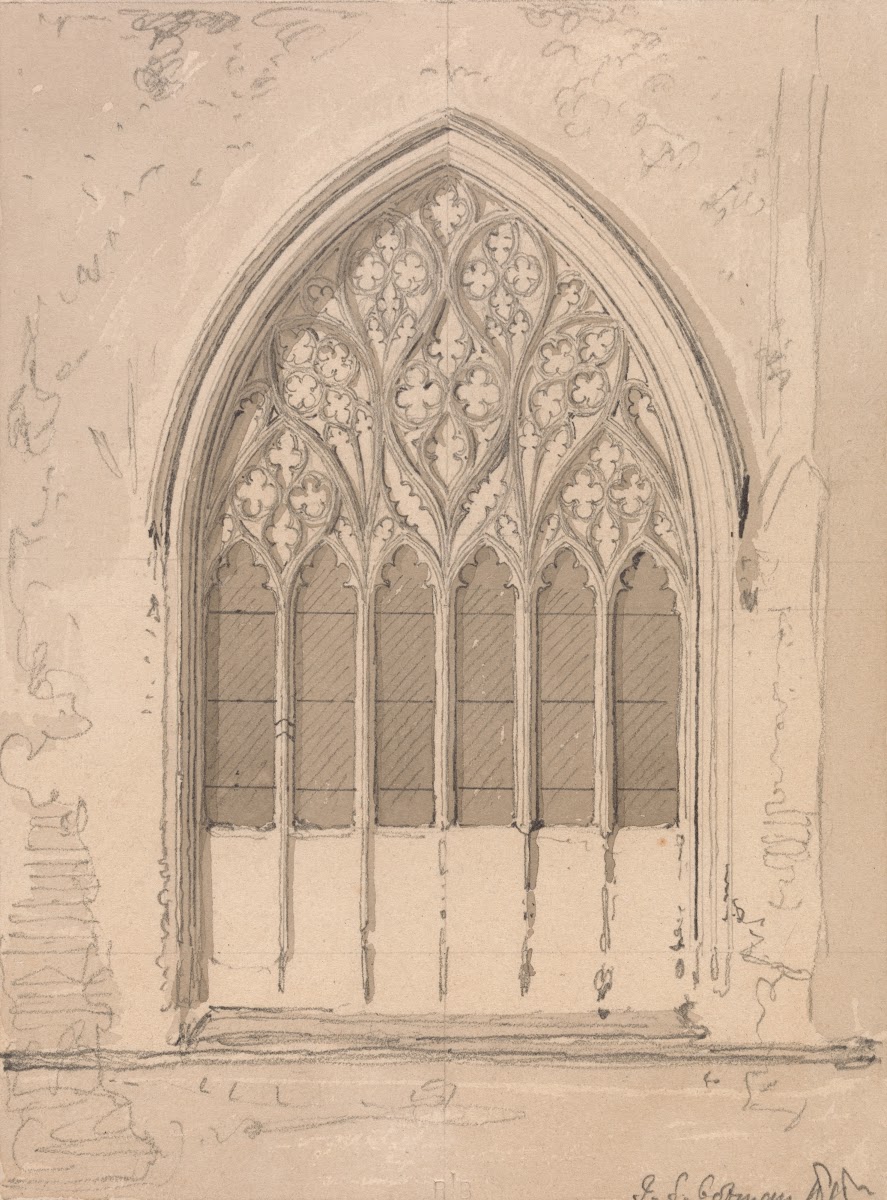 West Window of Snettisham Church Norfolk 1818