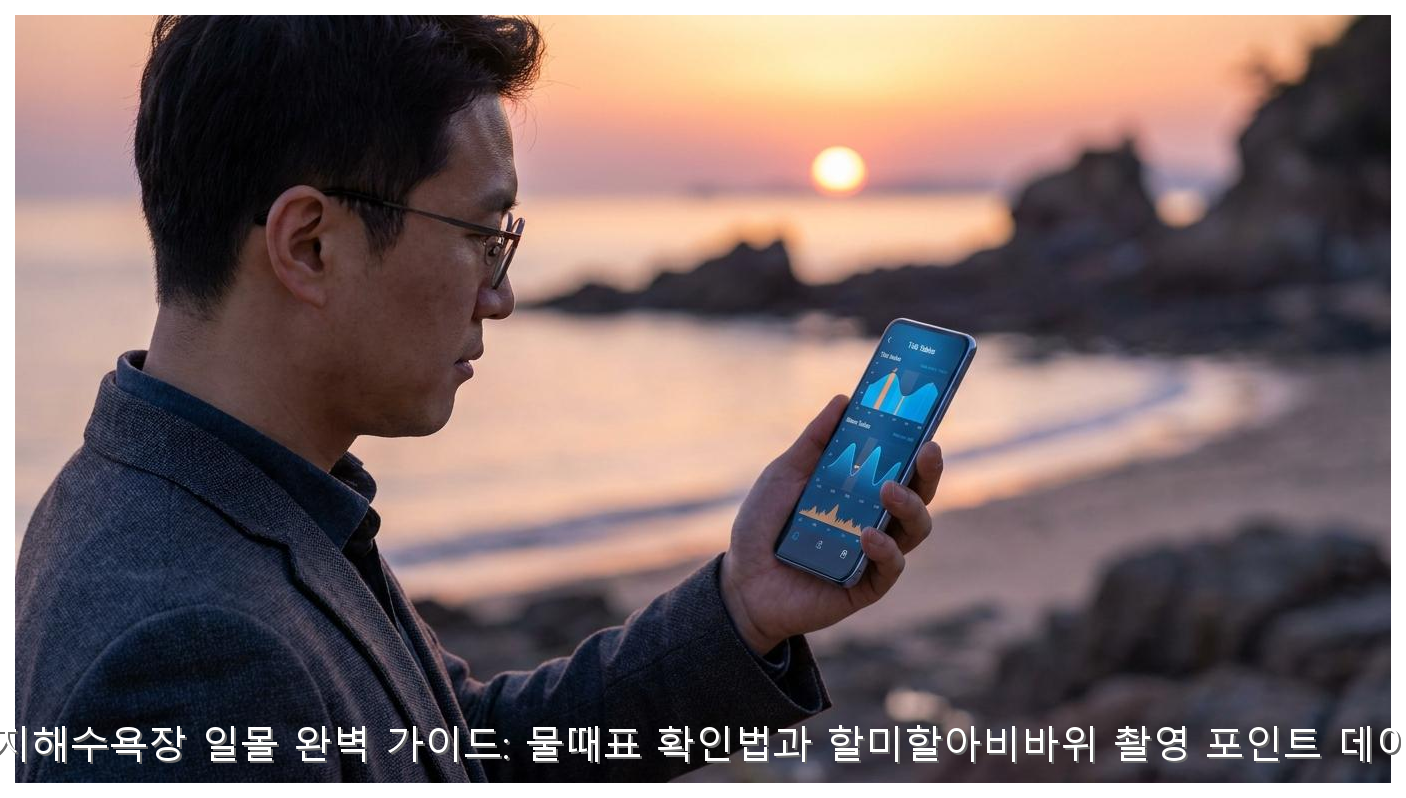 태안 꽃지해수욕장 일몰 완벽 가이드: 물때표 확인법과 할미할아비바위 촬영 포인트 데이터 분석 핵심 안내 및 분석 인포그래픽 (2)
