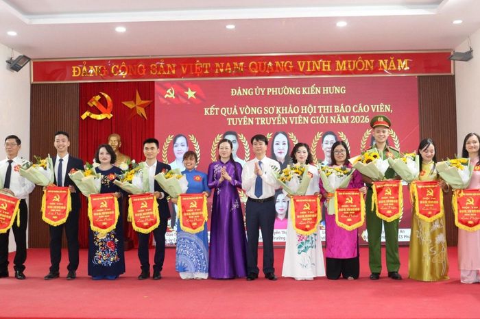 Phường Kiến Hưng sôi nổi hội thi báo cáo viên, tuyên truyền viên giỏi - Đài Phát thanh và truyền hình Hà Nội
